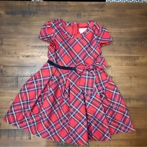 American Girl Bitty Baby dress girls 7 Christmas red plaid‎